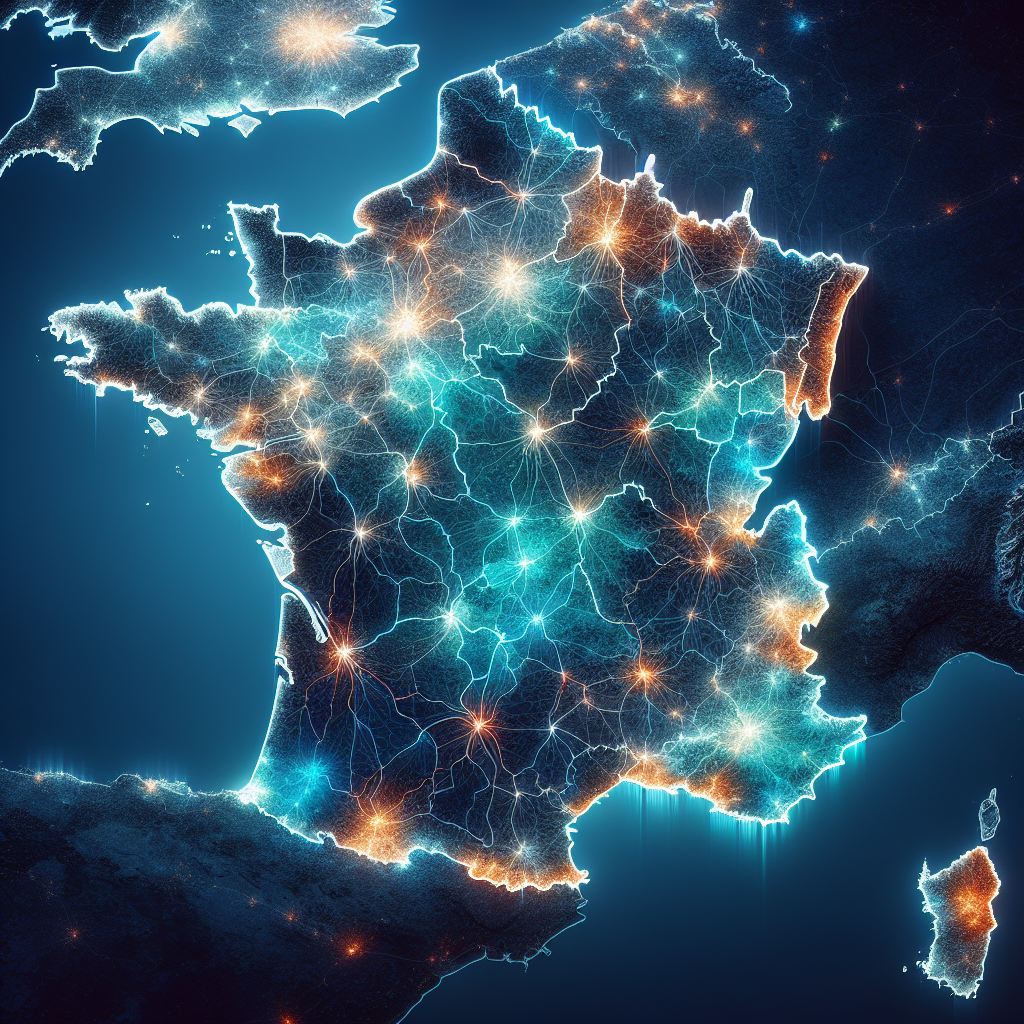 מפת אזורים בצרפת בהם ניתן למצוא נוטריונים דוברי צרפתית.